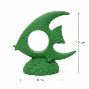 Green fish aquarium ornament 10cm decorative fish tank decoration